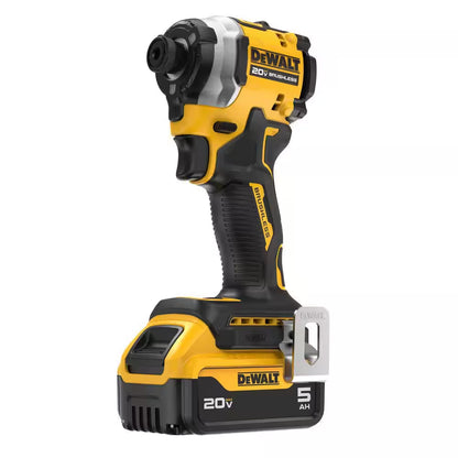 ATOMIC 20V MAX Lithium-Ion Cordless 1/4 In. Brushless Impact Driver Kit, 5 Ah Battery, Charger, and Bag
